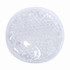 A round, clear hot-cold pack with a bubble texture, featuring a smooth outer edge and a subtle shine.