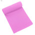 A pink cooling towel rolled out flat. It has a textured mesh design and features a logo.