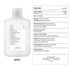 A clear 250ml hand sanitiser gel bottle with 75% alcohol content, featuring an attached label with details and a logo.