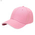 A pink cotton sandwich cap with a curved brim and an adjustable strap. It features a logo on the front.