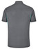 A grey men's sustainable poly/cotton polo shirt featuring contrasting details and a logo.