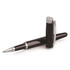 A metal rollerball pen in black with silver accents, featuring a hexagonal design and a clip for easy attachment.