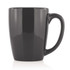 A black ceramic mug with a smooth finish and a curved handle, holding 300ml.