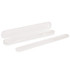A set of three glass nail files in white, presented in a sleek case with a minimalist design.