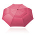 A pink 54cm folding umbrella featuring a wind-vented design and a central button for easy opening.