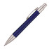 A ballpoint pen with a metallic frost finish in deep blue, featuring a silver clip and tip.
