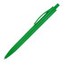 A green ballpoint pen with a smooth finish and a clip for easy attachment. It features a logo on the body.