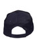 A navy blue polycotton twill cap featuring a back strap and ventilation holes. It has a branded logo.