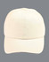 A washed beige cap with a curved brim and an adjustable strap, featuring a logo on the front.