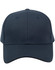 A navy blue Pique mesh structured cap featuring a curved brim and an adjustable strap at the back. It has a logo.