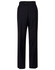 Men's black wool blend pants with a flexi waist, featuring a straight leg design and button closure.