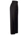 Men's wool blend stretch flexi waist pants in black, featuring a straight leg design and belt loops.