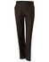 Men's polyviscose stretch pants in dark brown, featuring a tailored fit and a waistband with a button closure.