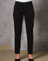 Black ladies' chino pants featuring a slim fit and a classic design. Includes a waistband and front pockets.