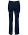 Navy women's chino pants with a straight leg design, featuring a button closure and a subtle logo.