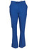 Solid blue ladies' scrub pants with a drawstring waist and side pockets, featuring a brand logo.