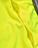 A close-up of a bright yellow vented fabric from a polo shirt, featuring a grey stripe. The material has a textured appearance.