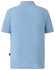 A light blue men's polo shirt featuring a collared neck and short sleeves, with a logo on the side.