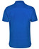 A blue men's bamboo charcoal corporate short-sleeve polo shirt featuring a logo.