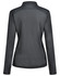 A ladies' long-sleeve polo shirt in charcoal grey, featuring a sleek design and a branded logo.