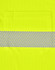 A bright yellow unisex long-sleeve polo shirt with a segmented reflective stripe and a chest pocket.