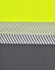 A close-up of a unisex Cooldry segmented safety polo featuring high-visibility yellow and grey striped fabric.