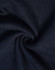 A close-up of navy blue poly/cotton terry fabric, showcasing its soft and stretchy texture. Features a logo.