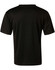 A black short sleeve tee with a smooth finish, featuring a branding logo on the back.