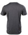 A grey short sleeve tee with a casual fit, featuring a plain design and a branding logo on the back.
