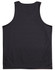 A black adults' basketball singlet featuring a breathable mesh fabric and a simple design. It has a logo on it.