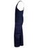 A navy blue cotton drill overall with an action back design, featuring multiple pockets and a branded logo.