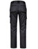 Unisex utility stretch cargo work pants in black, featuring multiple pockets and a logo on the back.
