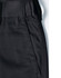 Unisex black utility stretch cargo work pants featuring an elastic waistband and side pockets. Includes branding.