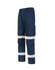 Unisex navy cotton stretch ripstop segmented work pants with reflective stripes and multiple pockets.
