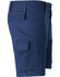 Unisex cotton stretch ripstop work shorts in navy, featuring multiple pockets and a fitted design.
