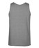 A grey singlet with a simple, unembellished back design. It has a logo displayed.