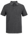 A charcoal grey polo shirt with a collared neck, three buttons, and a chest pocket. It features a logo.