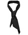 A black chef's scarf with a tied design, suitable for clothing accessories. Features a simple, elegant look.