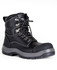 A pair of black JB's Arctic Freezer Boots with silver accents and a sturdy design, featuring a protective toe cap.