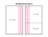 A layout graphic featuring a combination pad design with dimensions for sections in pink and black outlines.
