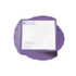 A purple notepad with 200 blank leaves and a branding logo on the front.