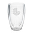 A drink bottle with a clear double wall design, featuring a logo on the surface. Holds 450ml.