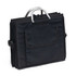 A black fabric boot organiser with a metallic handle, featuring multiple compartments and a front pocket.
