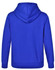 A bright blue kids' hoodie featuring a close front design and a hood, suitable for casual wear.