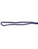 A dark blue chin strap break-away clip with a simple looped design. It features a logo.