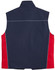 A men's 3-in-1 jacket featuring navy and red colours with a logo and a zippered front.