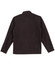 A black polar fleece jacket with a full zip and no visible logos or branding, displayed from the back.