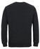 A dark green sweater with a plain back and long sleeves, featuring a fitted neckline and cuffs.