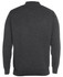 A dark grey men's corporate 1/2 zip jumper, featuring a knitted texture and a back view. Includes a logo.