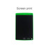 A green LCD writing drawing tablet featuring a black screen and a stylus. Includes a branding logo at the bottom.